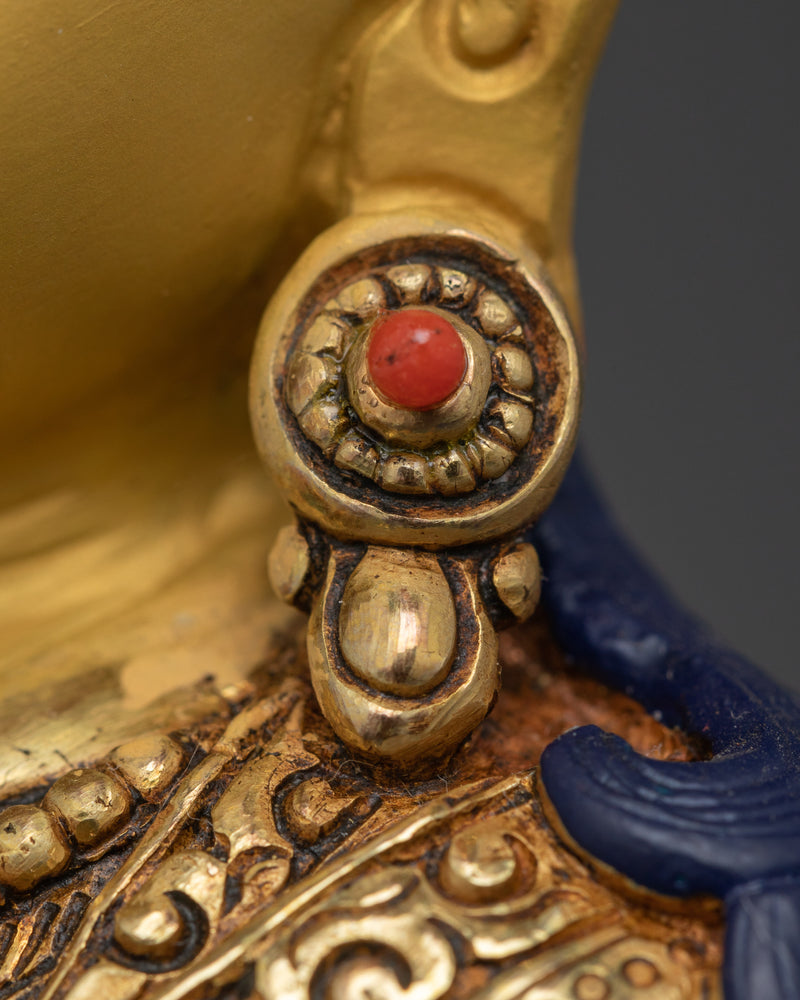 Guru Norla Lama Statue | Sacred Gold Gilded Spiritual Art