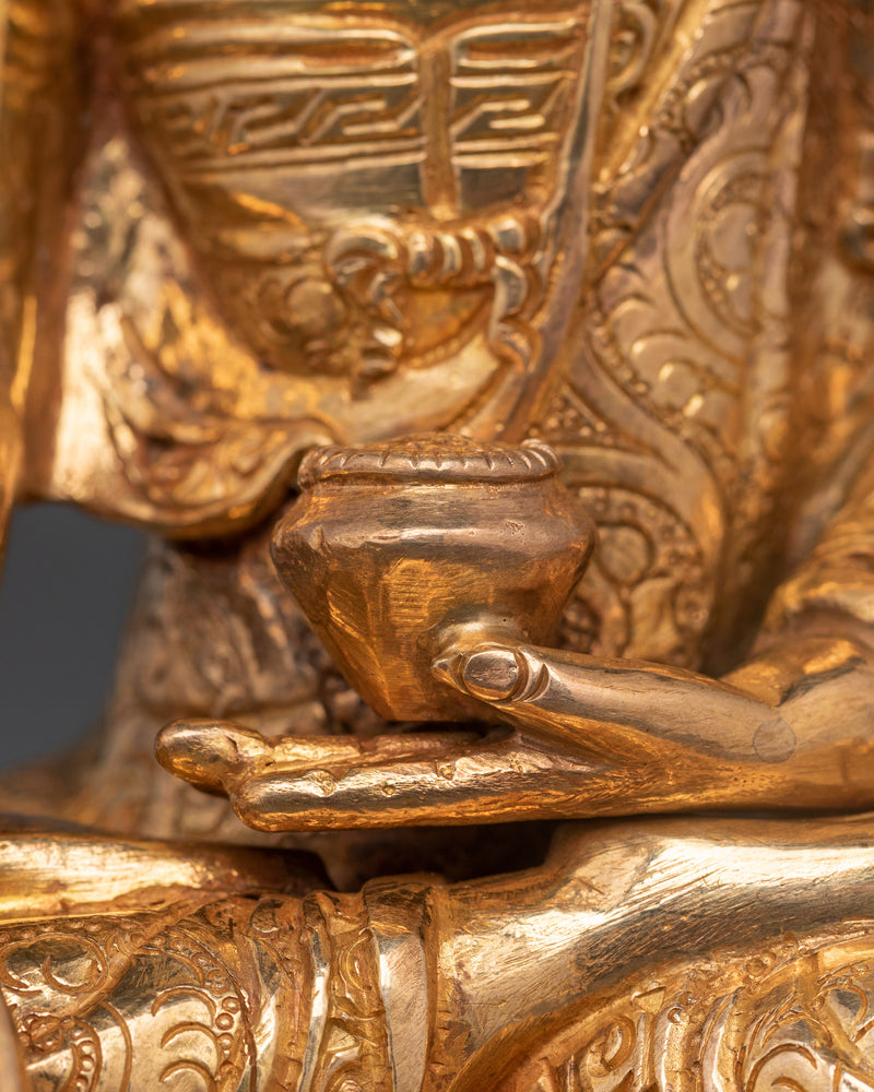 Shakyamuni Buddha – The Teacher | 24K Gold Gilded Tibetan Art