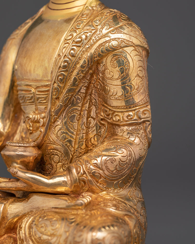 Shakyamuni Buddha – The Teacher | 24K Gold Gilded Tibetan Art