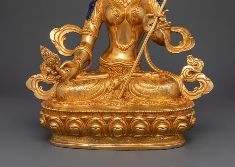 Dukar White Umbrella Goddess | 24K Gold Gilded Tibetan Sculpture