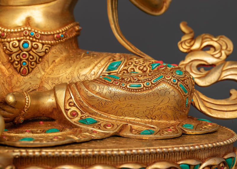 Green Tara - The Goddess of Compassion | 24K Gold Gilded Buddhist Statue