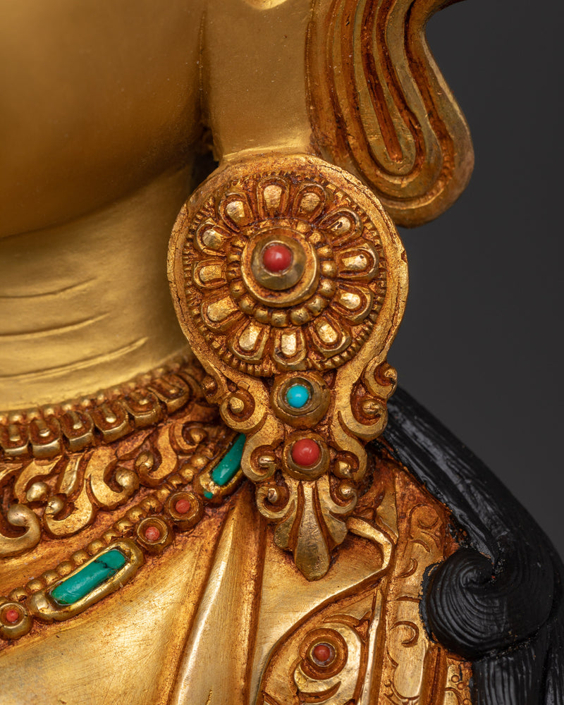 Green Tara - The Goddess of Compassion | 24K Gold Gilded Buddhist Statue