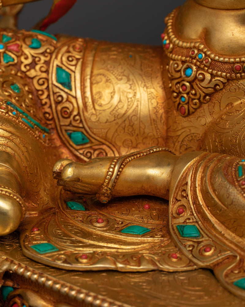 Green Tara - The Goddess of Compassion | 24K Gold Gilded Buddhist Statue