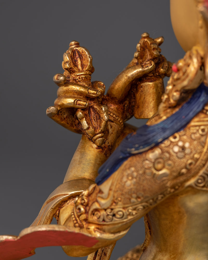 Vajradhara Meditation Statue | 24K Gold Gilded Tibetan Art