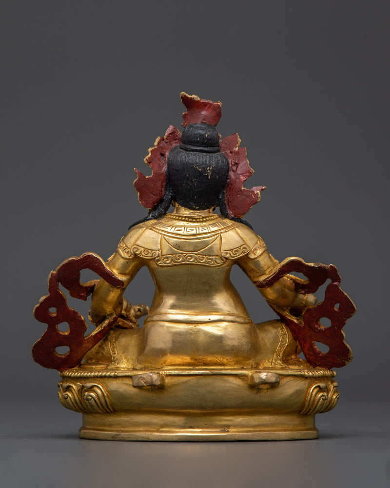 Tibetan Yellow Dzambhala Statue | Compassionate Wealth Deity