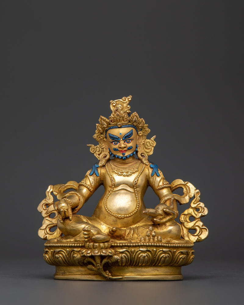 Tibetan Yellow Dzambhala Statue | Compassionate Wealth Deity