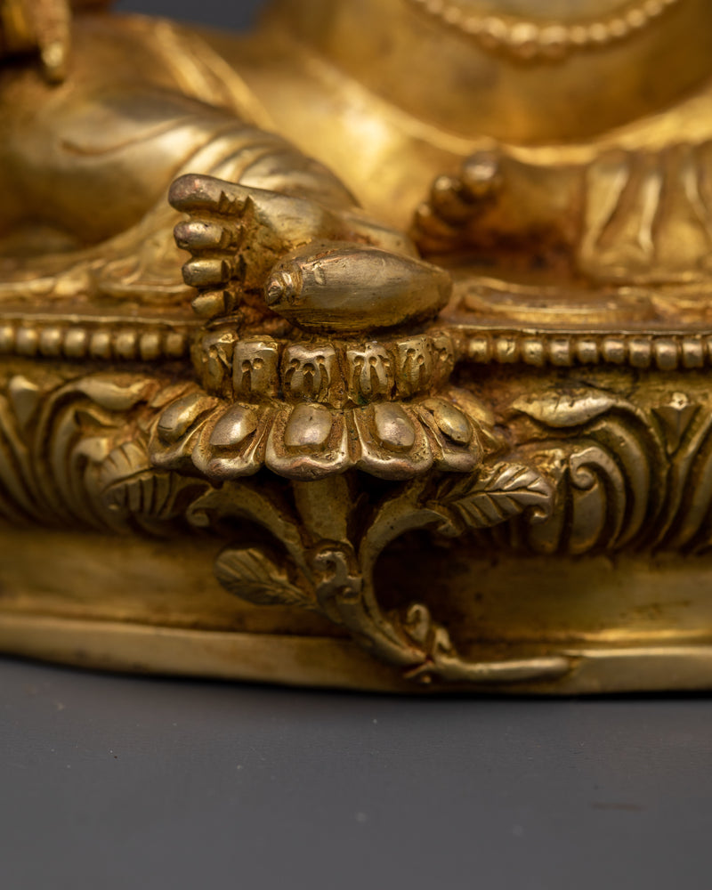 Tibetan Yellow Dzambhala Statue | Compassionate Wealth Deity