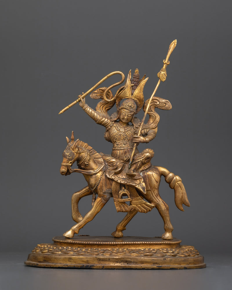 Fearless Lord King Gesar Statue | Handmade Buddhist Master