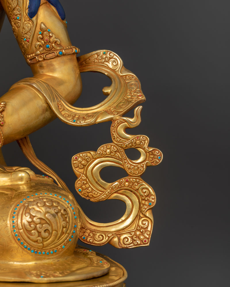 Vajrasattva Thunderbolt Being Statue | 24K Gold Gilded Copper Sculpture