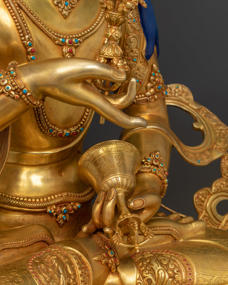 Vajrasattva Thunderbolt Being Statue | 24K Gold Gilded Copper Sculpture