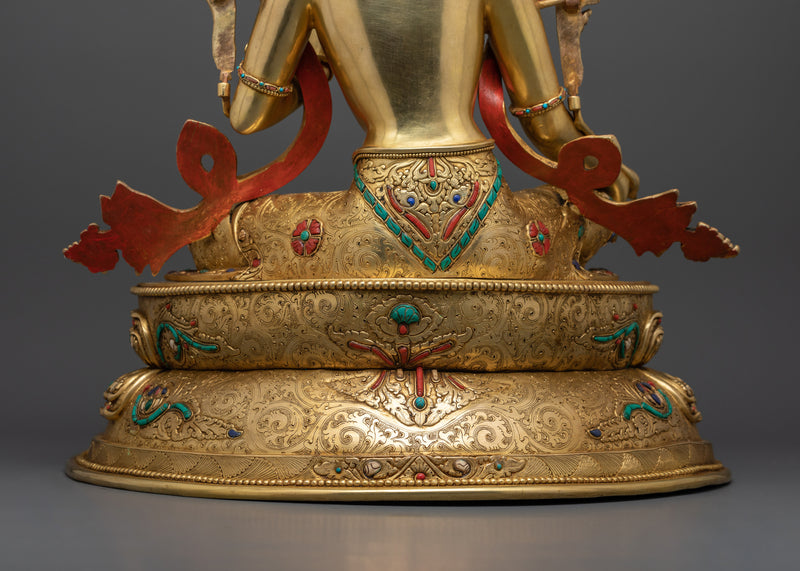 Spiritual Art Green Tara Statue | Sympathetic Mother of All Buddha