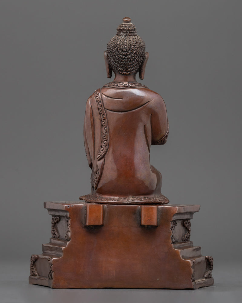 Deity Maitreya Buddha Statue | Handcrafted Oxidized Copper