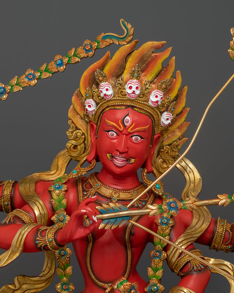 Red Goddess Kurukulla | Handcrafted Tibetan Art