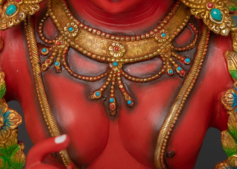 Red Goddess Kurukulla | Handcrafted Tibetan Art