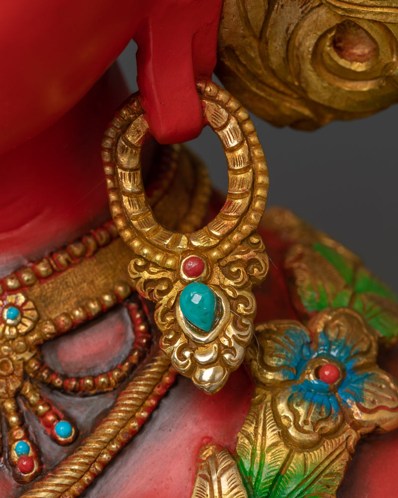 Red Goddess Kurukulla | Handcrafted Tibetan Art