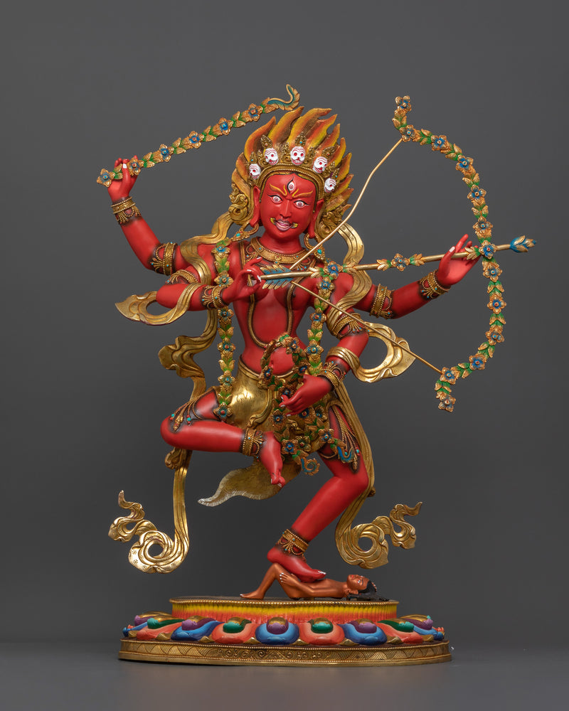 Red Goddess Kurukulla | Handcrafted Tibetan Art