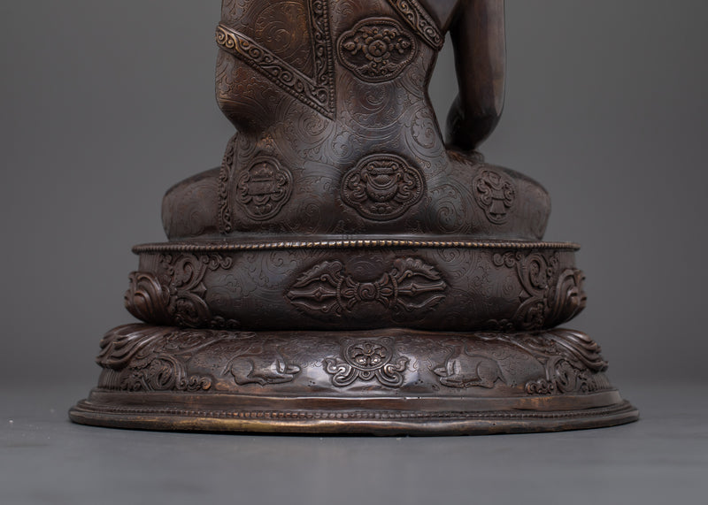 Oxidized Shakyamuni Buddha Statue | Unique Spiritual Art