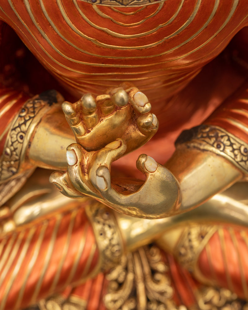 Maitreya Buddha of the Future Statue | Spiritual Sculpture in Dharmachakra mudra