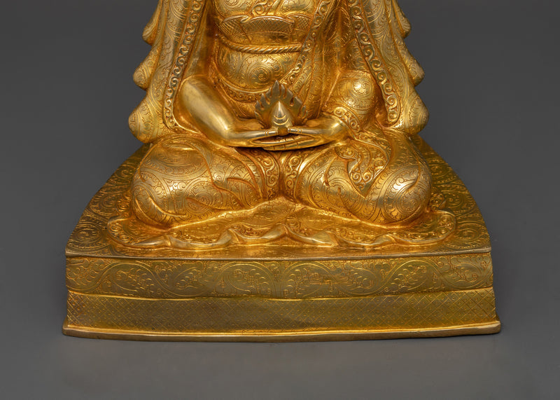 24K Gold Gilded Marpha Set | Dharma Buddhism Trio Statues