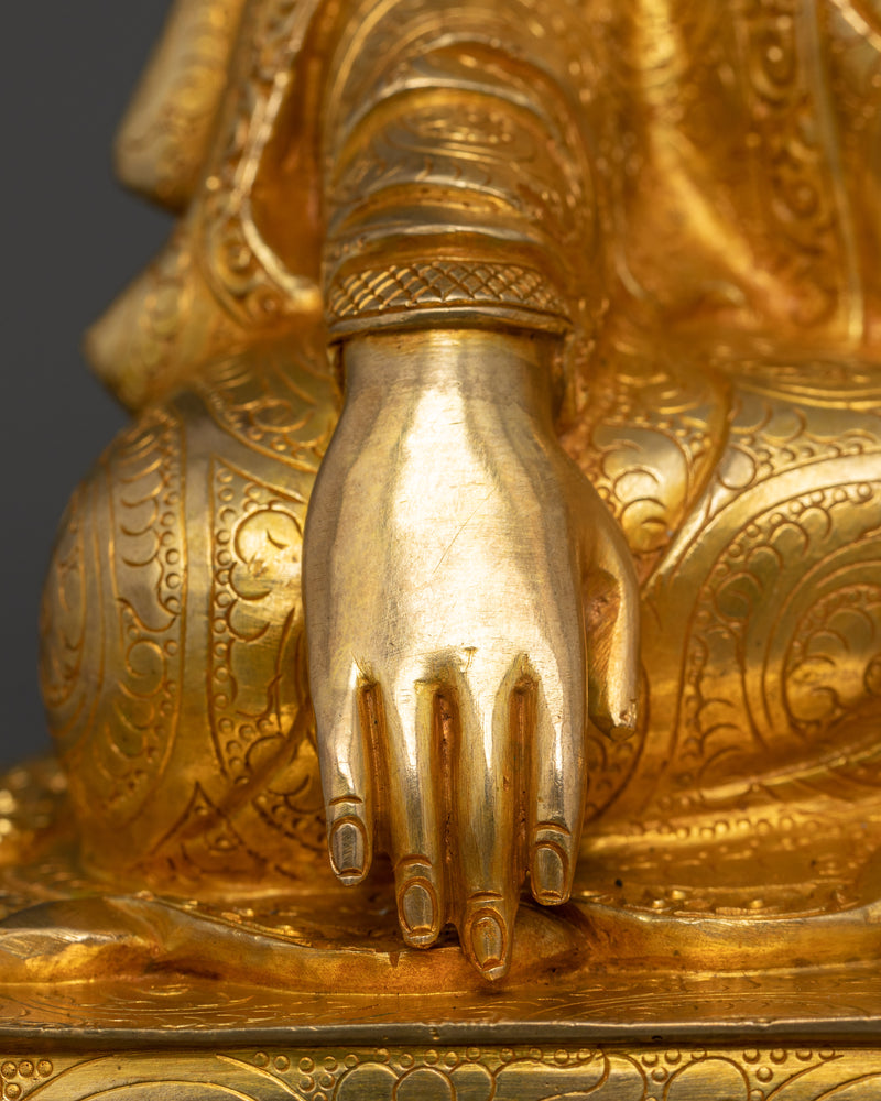 24K Gold Gilded Marpha Set | Dharma Buddhism Trio Statues