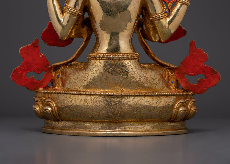 Enlightened Avalokitesvara Statue | Peaceful Bodhisattva