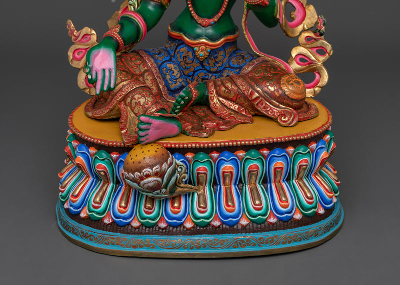 Meditation Green Tara Statue | Dharma Buddha Tara