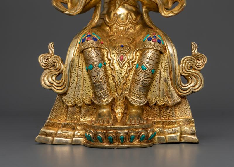 Maitreya Buddha To Be Statue | 24K Gold Gilded Serenity