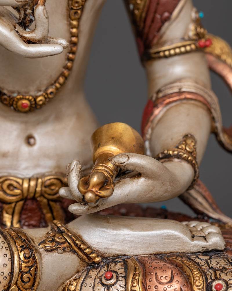 Vajrasattva Tibetan Deity | 24K Gold Gilded Art