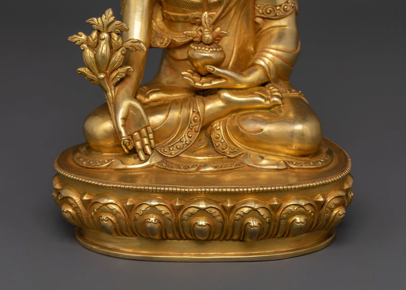 Traditional Medicine Buddha | 24K Gold Gilded Healing Deity