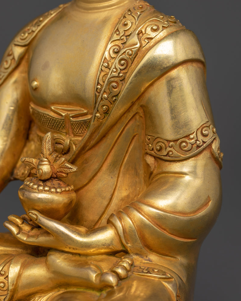 Traditional Medicine Buddha | 24K Gold Gilded Healing Deity