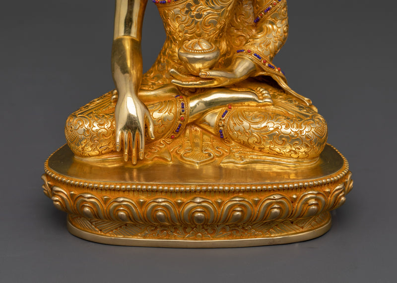 Shakyamuni Buddha Sacred Deity | 24K Gold Gilded Glory