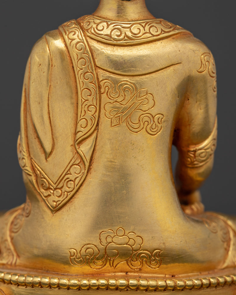 Shakyamuni Buddha Enlightened Being | Handcrafted 24K Gold Gilded Statue