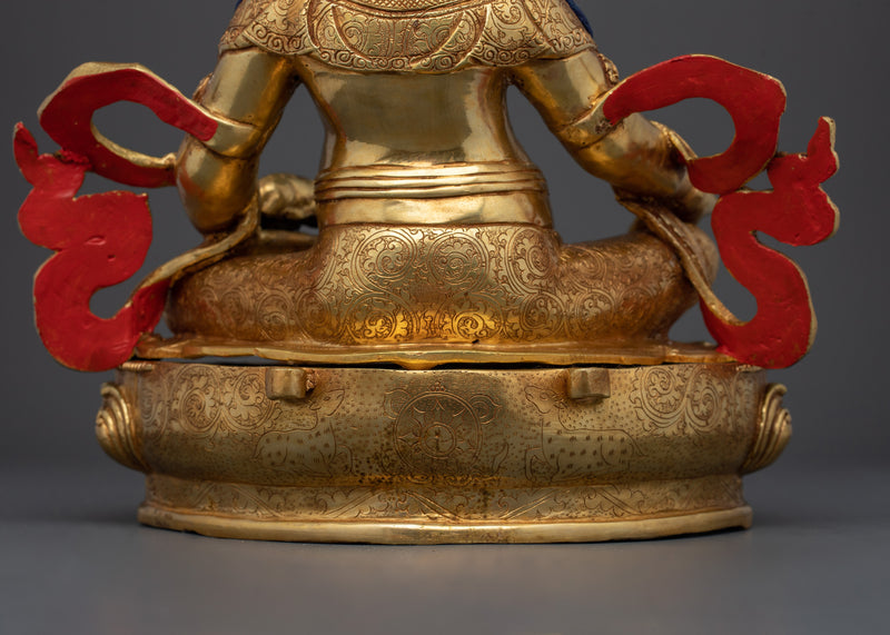 Dzambhala Wealth Deity Statue | 24K Gold Gilded Copper Sculpture