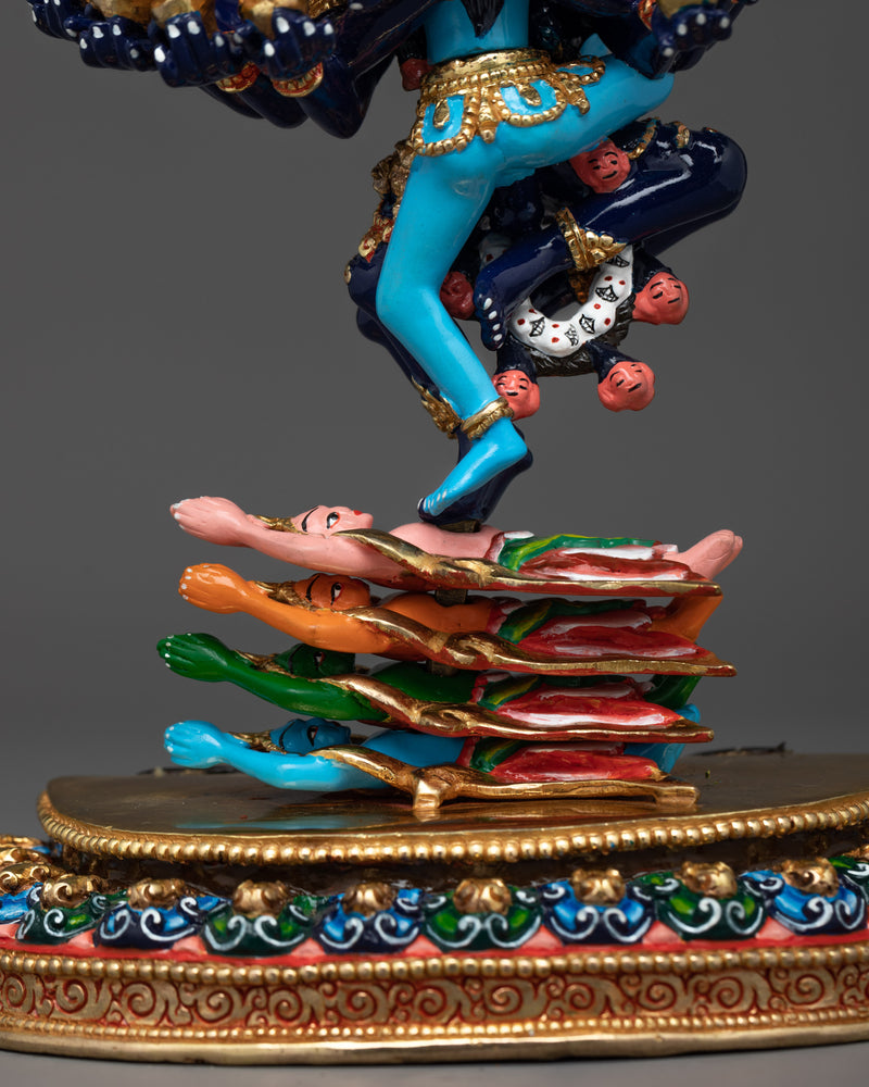 Yidam Hevajra Yab-Yum Statue | 24K Gold Gilded Copper Sculpture