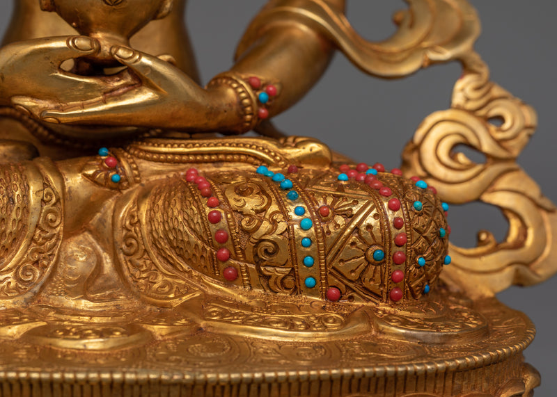 Amitayus Deity of Long Life | 24K Gold Gilded Copper Statue