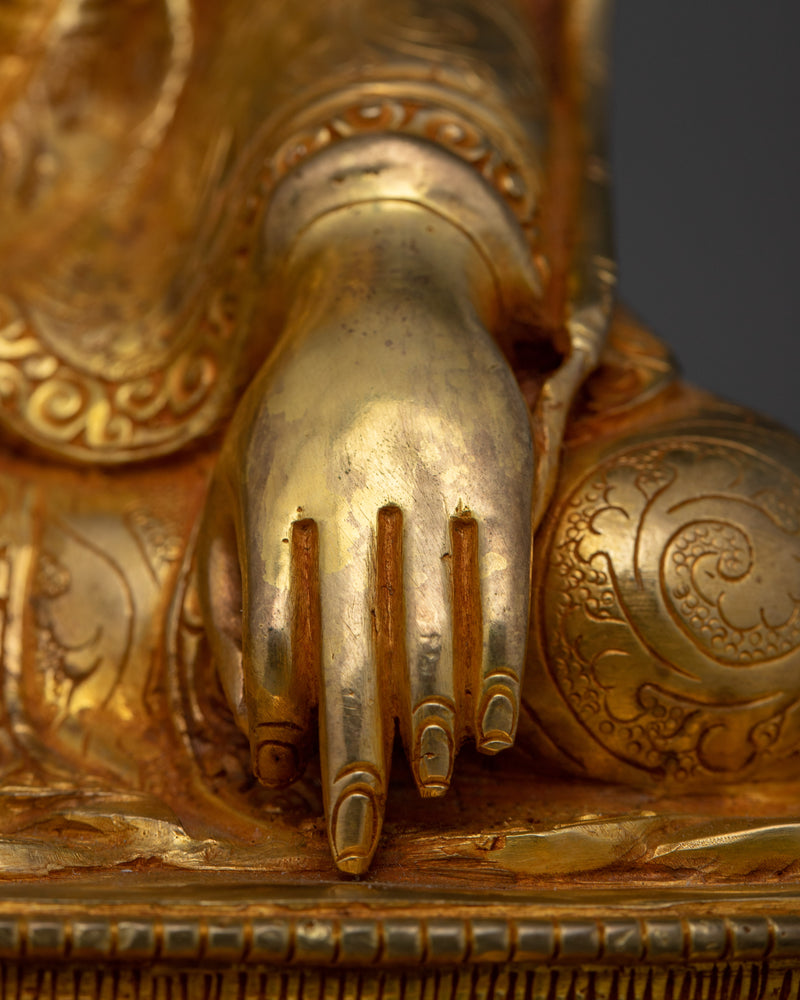 Buddhist Master Longchenpa | 24K Gold Gilded Copper Statue