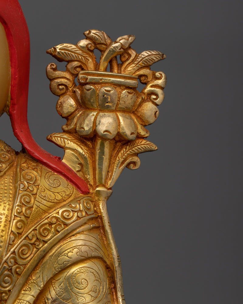 Buddhist Master Longchenpa | 24K Gold Gilded Copper Statue