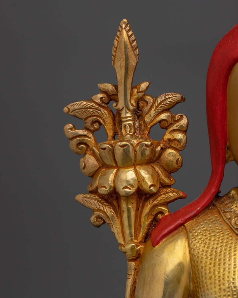 Buddhist Master Longchenpa | 24K Gold Gilded Copper Statue