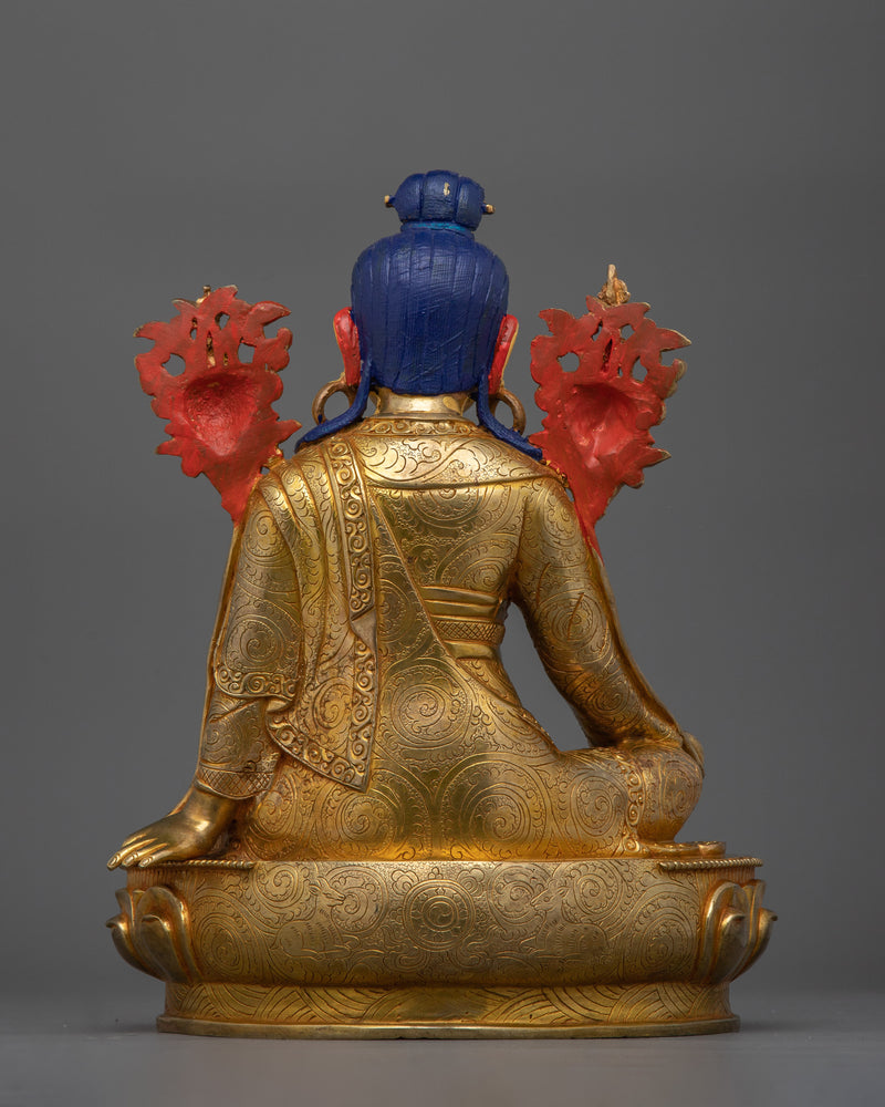 Sacred Amoghapasha and Jigme Lingpa | 24K Gold Gilded Copper Statue