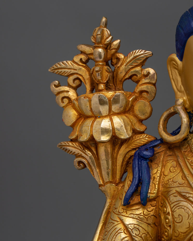 Sacred Amoghapasha and Jigme Lingpa | 24K Gold Gilded Copper Statue