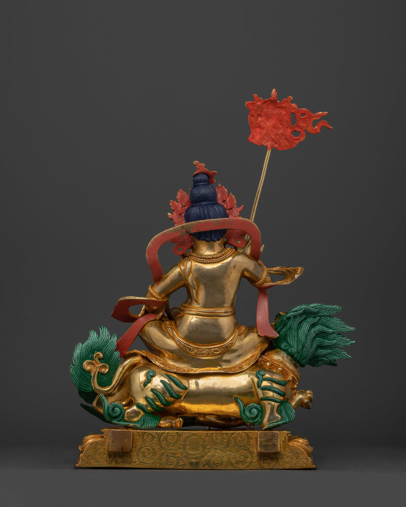 Handmade Namtoshe Statue | 24K Gold Gilded Tibetan Wealth Deity Statue