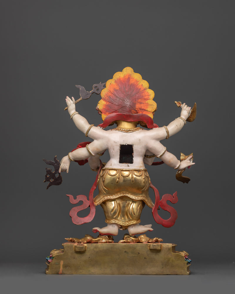 Tibetan Wrathful White Mahakala | Symbol of Dharma Defender