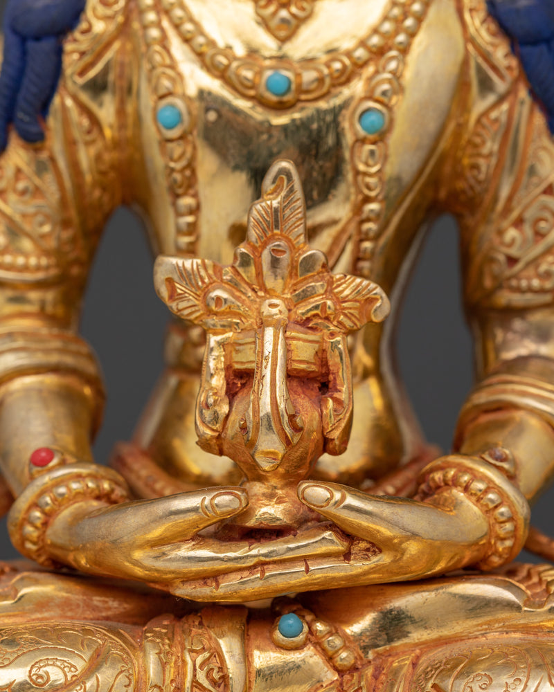 An Elegant Amitayus Deity | 24K Gold Gilded Tibetan Copper Statue