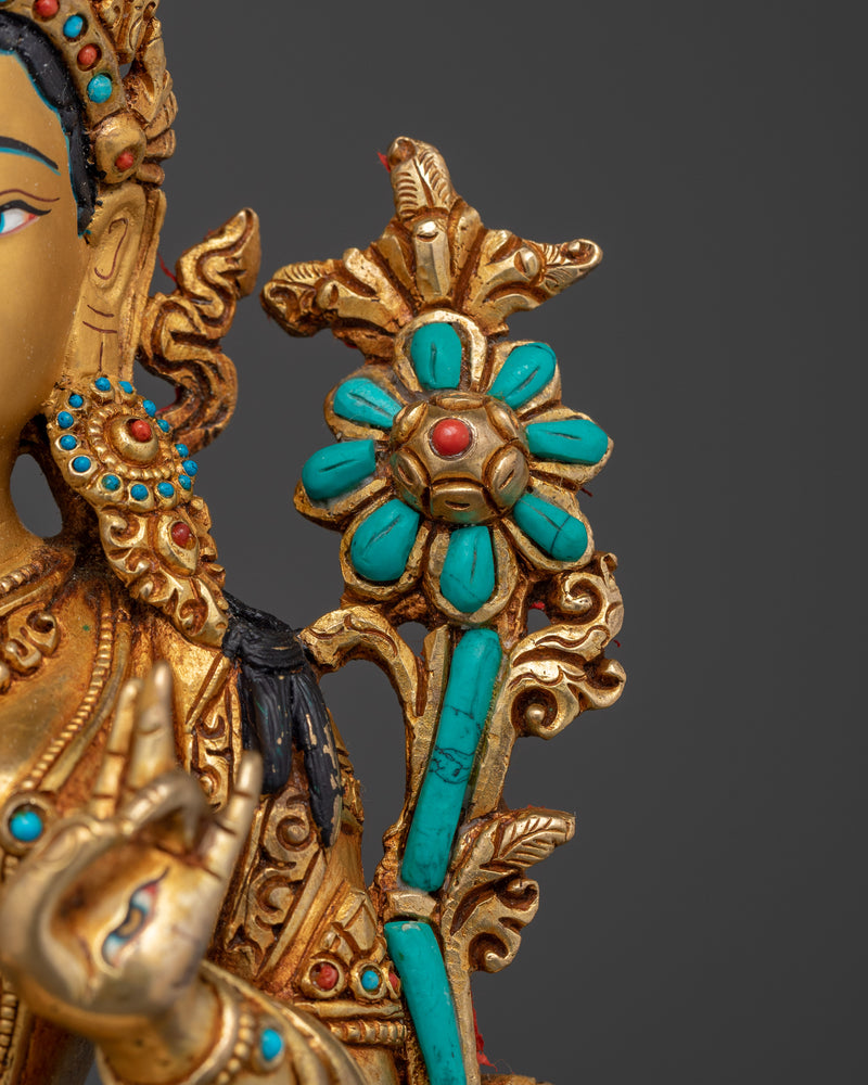 Female Bodhisattva Seven-Eyes White Tara | Long Life Deity