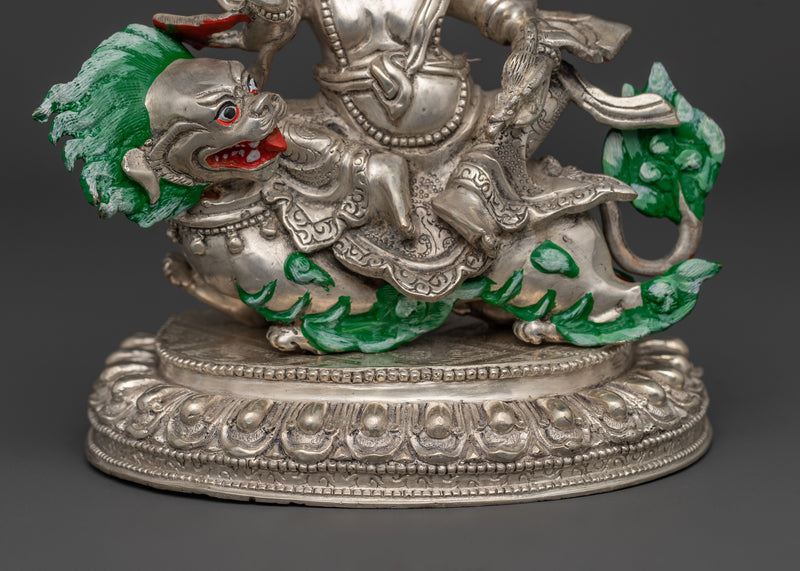 8.3-Inch Silver-Plated Namtoshe Statue | Handcrafted Buddhist Deity