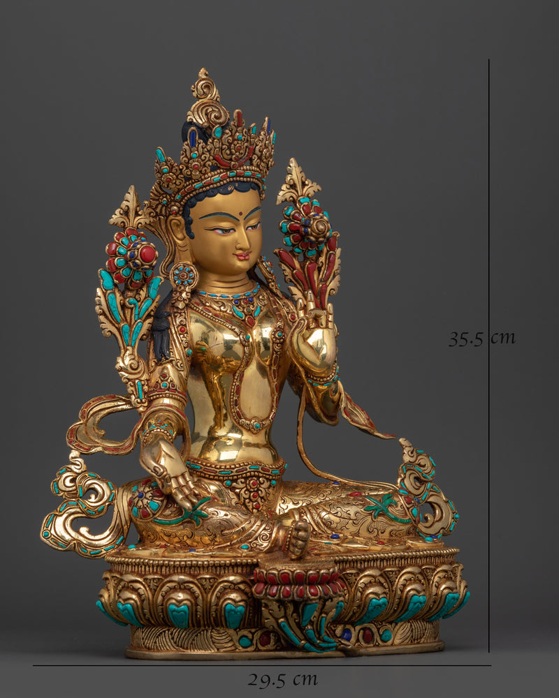 Green Tara Prayer Statue | Bring Peace and Compassion into Your Sacred Spaces