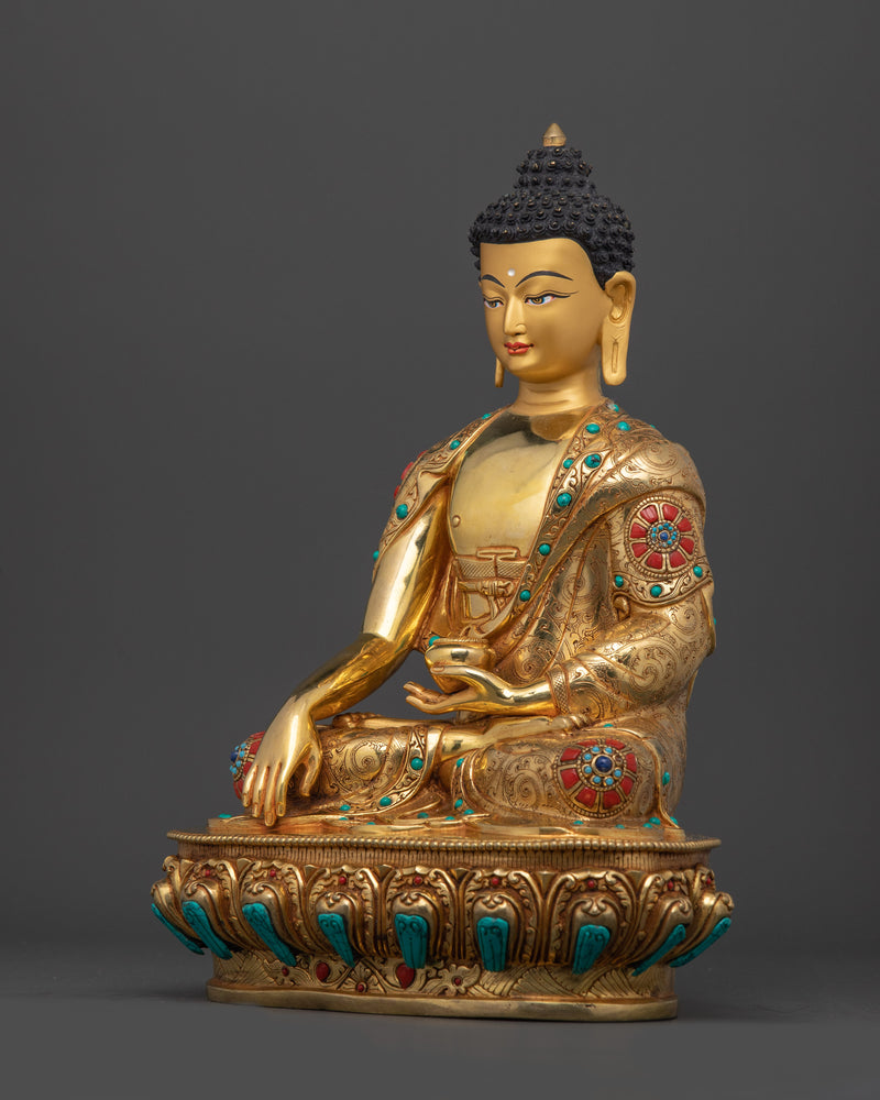 Buddha Shakyamuni Mudra Statue | Handmade Lord Buddha Figurine for Mindfulness and Reflection