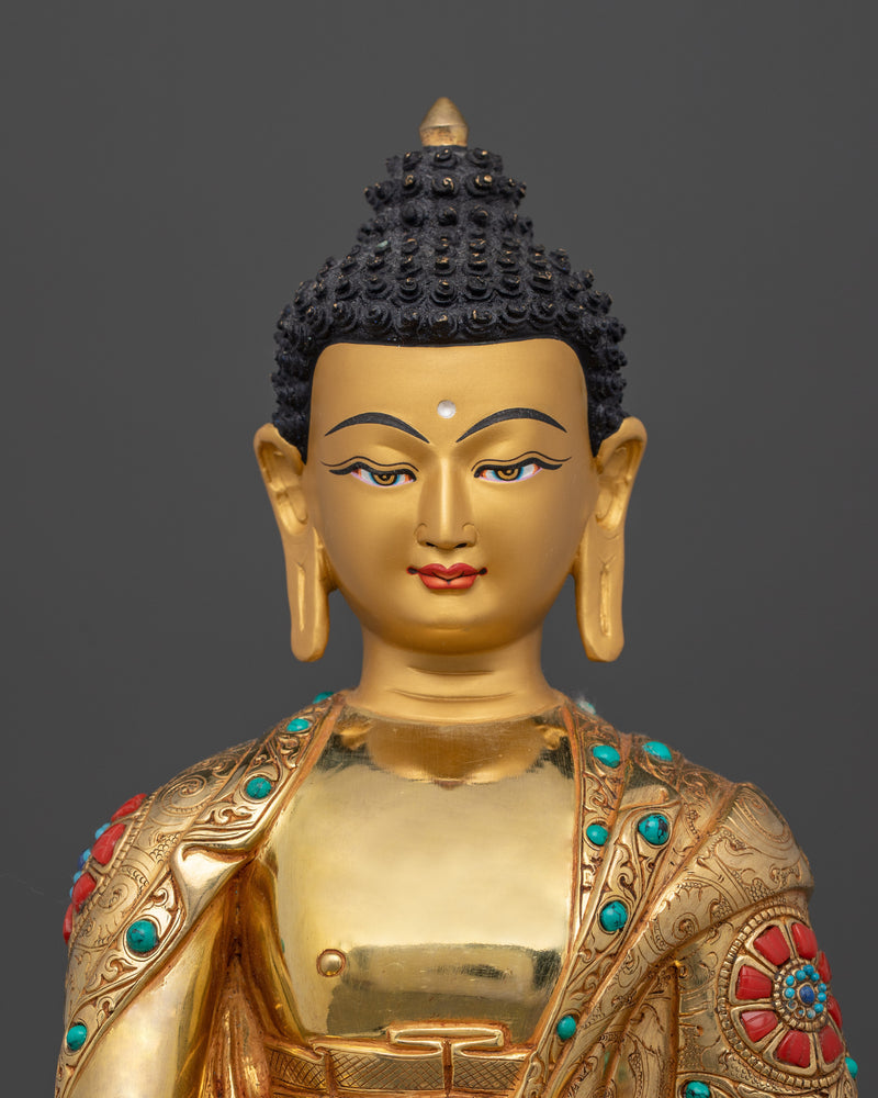 Buddha Shakyamuni Mudra Statue | Handmade Lord Buddha Figurine for Mindfulness and Reflection