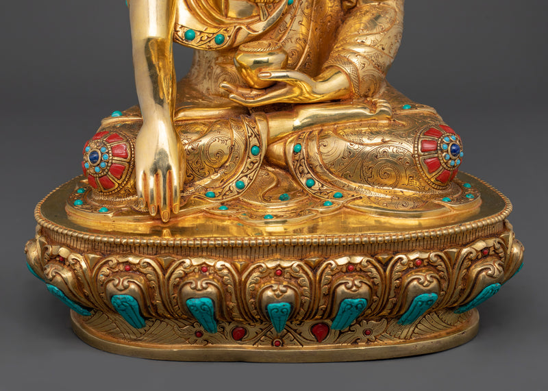 Buddha Shakyamuni Mudra Statue | Handmade Lord Buddha Figurine for Mindfulness and Reflection