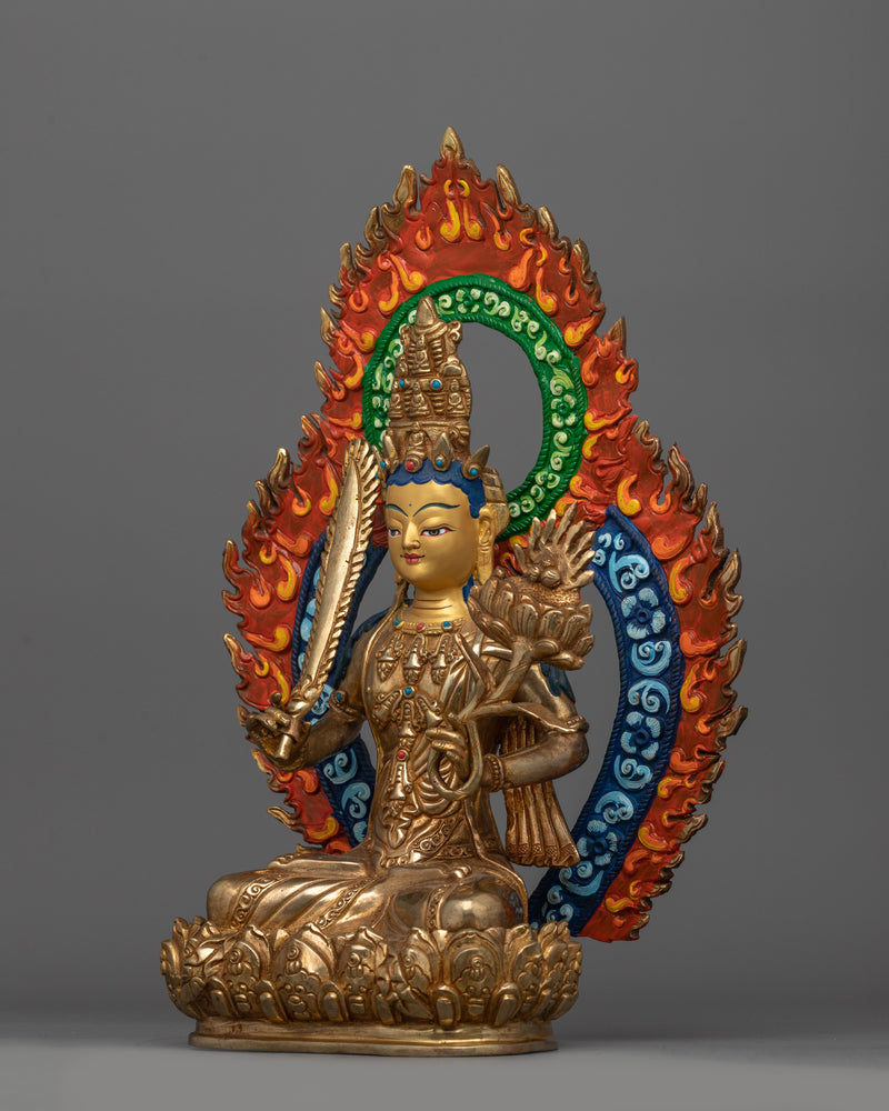 Handcrafted Bodhisattva Akasagarbha Statue | Perfect for Meditation, Home & Office Decor